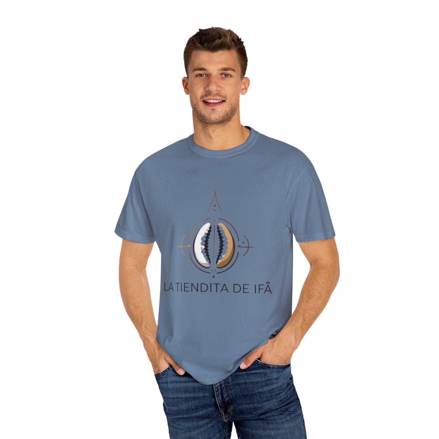 Cultural Symbol Unisex Garment-Dyed T-Shirt - ‘La Tiendita de Ifá’ Design