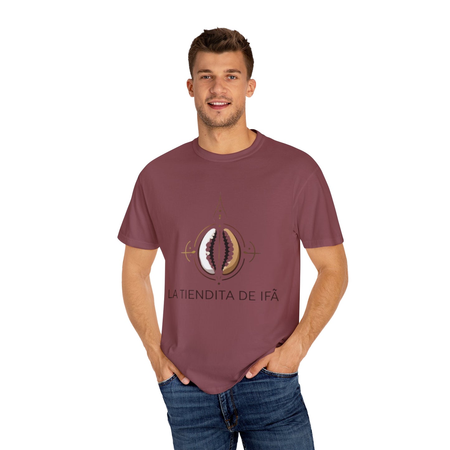 Cultural Symbol Unisex Garment-Dyed T-Shirt - ‘La Tiendita de Ifá’ Design