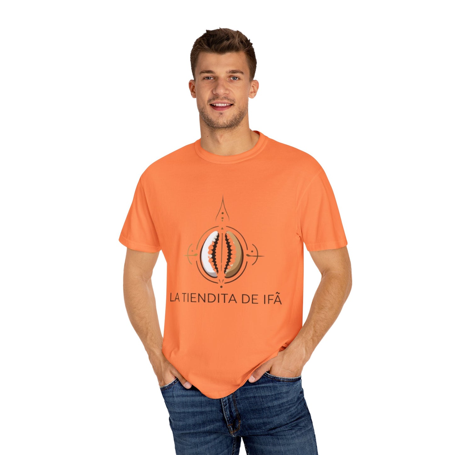 Cultural Symbol Unisex Garment-Dyed T-Shirt - ‘La Tiendita de Ifá’ Design