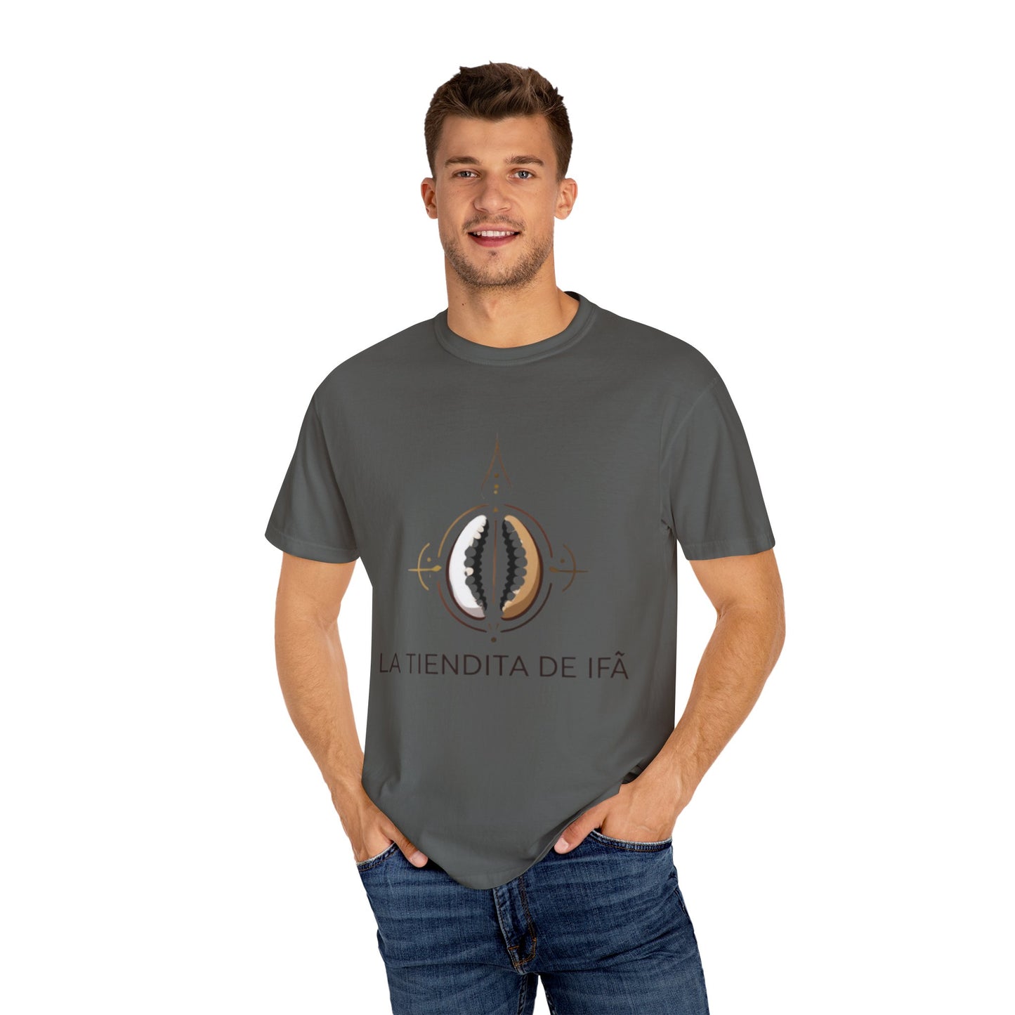 Cultural Symbol Unisex Garment-Dyed T-Shirt - ‘La Tiendita de Ifá’ Design