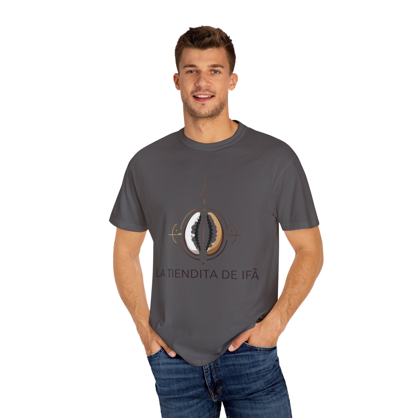 Cultural Symbol Unisex Garment-Dyed T-Shirt - ‘La Tiendita de Ifá’ Design