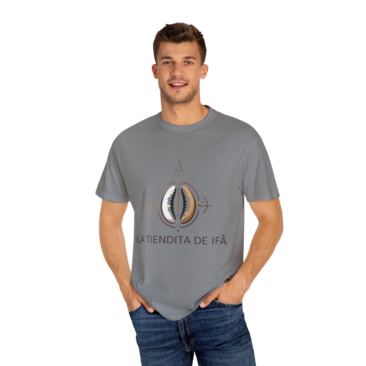 Cultural Symbol Unisex Garment-Dyed T-Shirt - ‘La Tiendita de Ifá’ Design