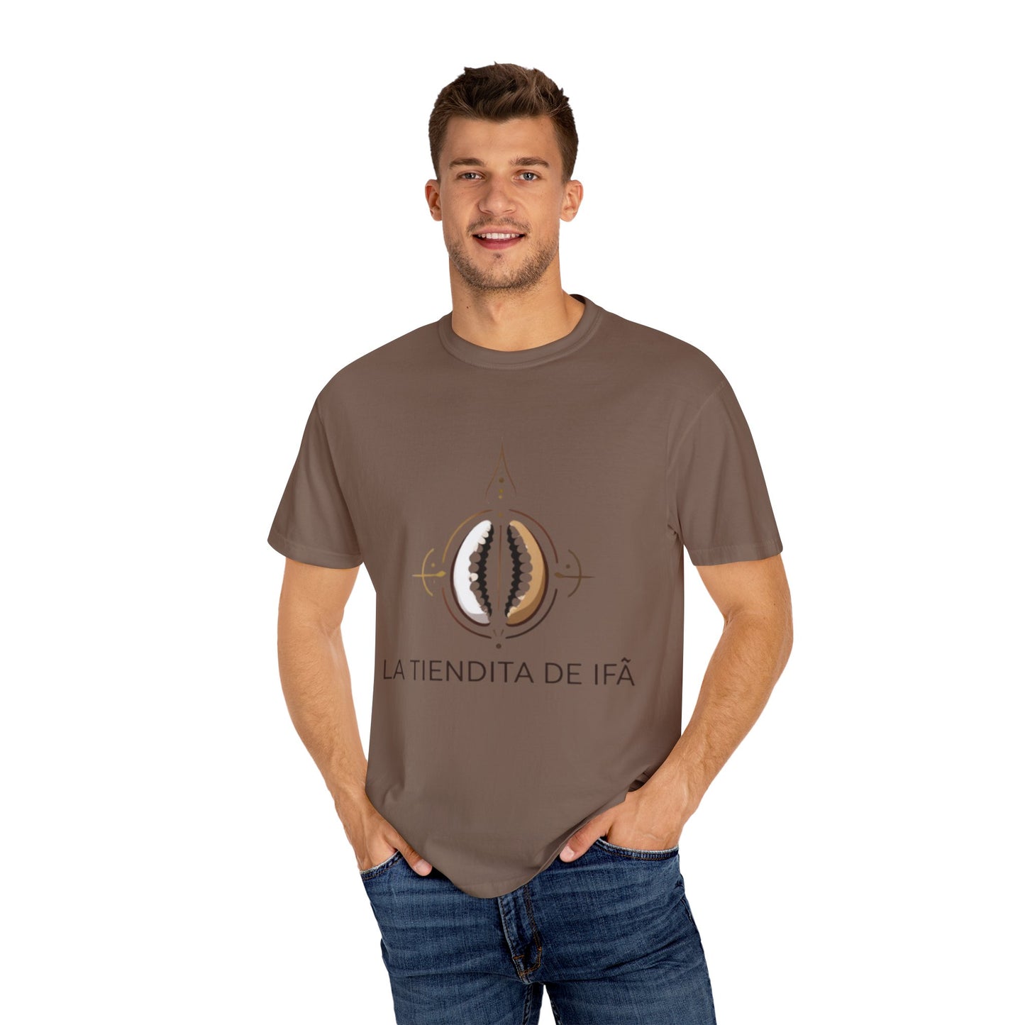 Cultural Symbol Unisex Garment-Dyed T-Shirt - ‘La Tiendita de Ifá’ Design
