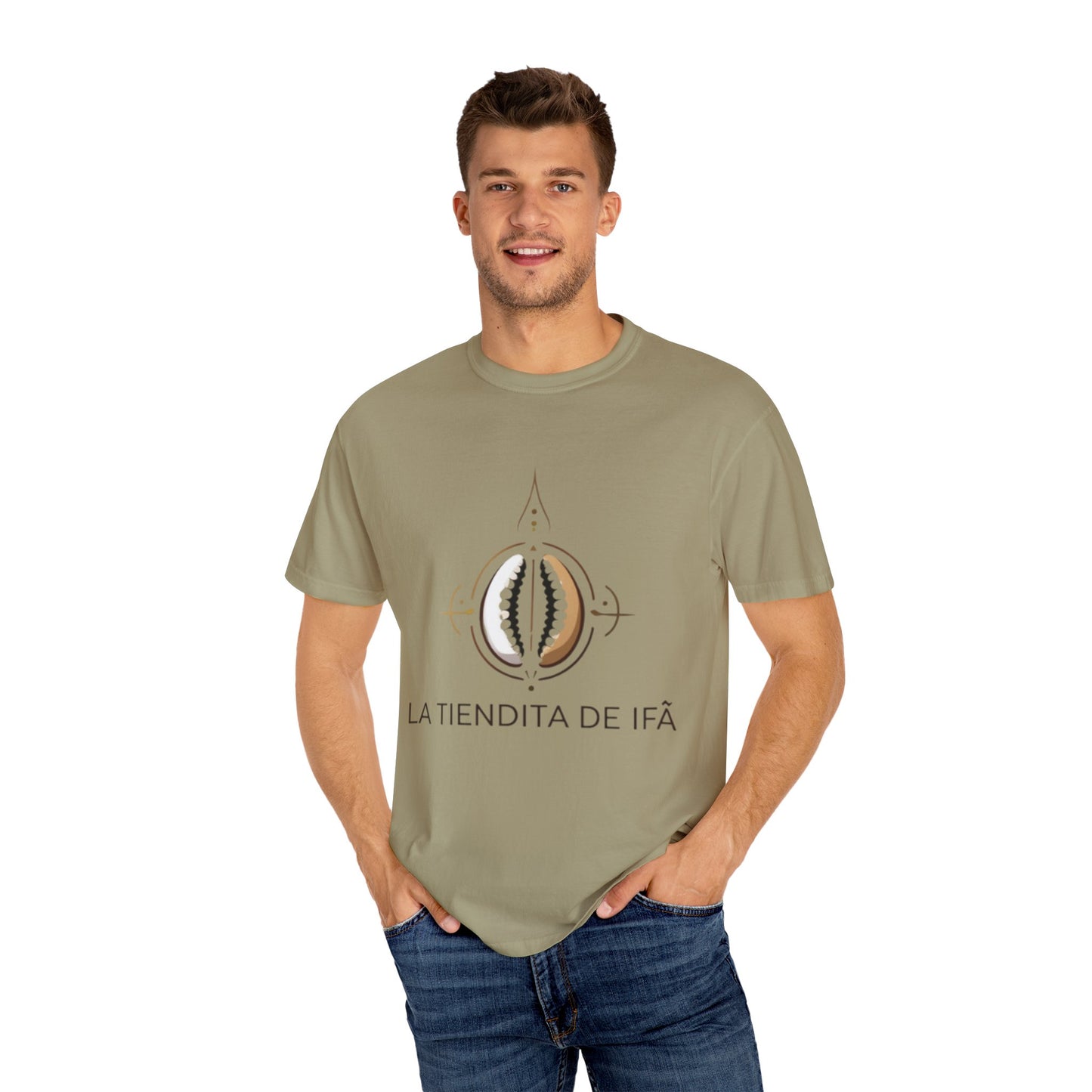 Cultural Symbol Unisex Garment-Dyed T-Shirt - ‘La Tiendita de Ifá’ Design
