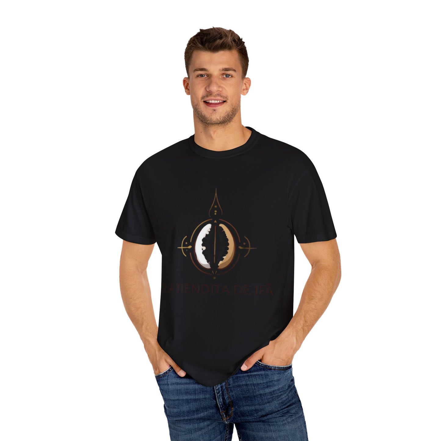 Cultural Symbol Unisex Garment-Dyed T-Shirt - ‘La Tiendita de Ifá’ Design